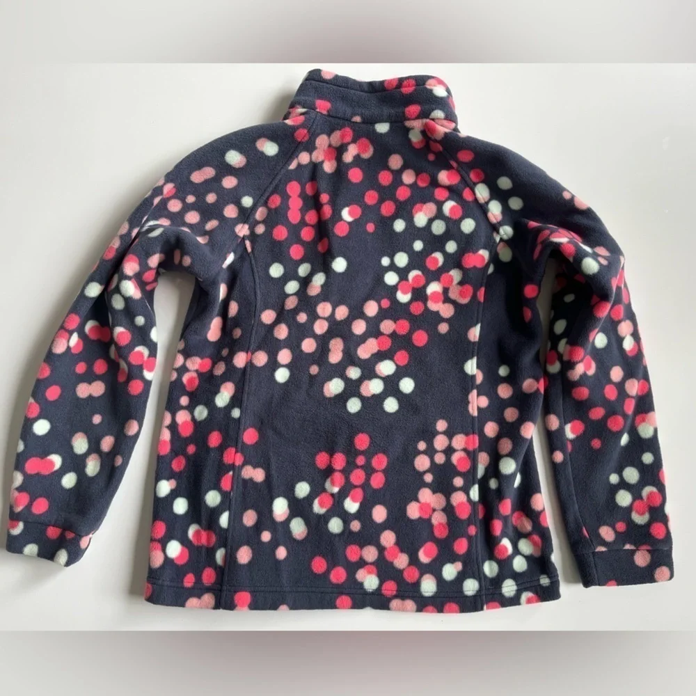 Columbia Kids' Polka Dot Fleece Jacket - Blue and Pink